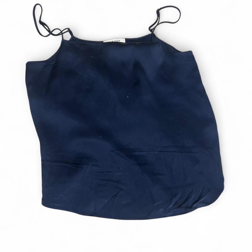 ARITZIA Satin Navy Blue Tank